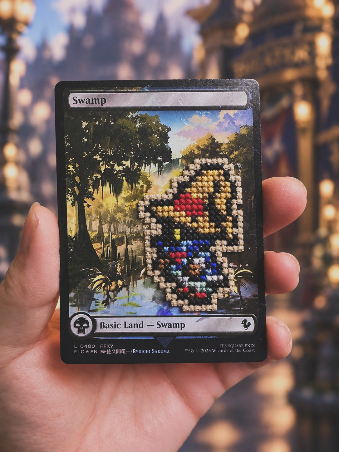 Cross Stitched Custom Cards - Final Fantasy
