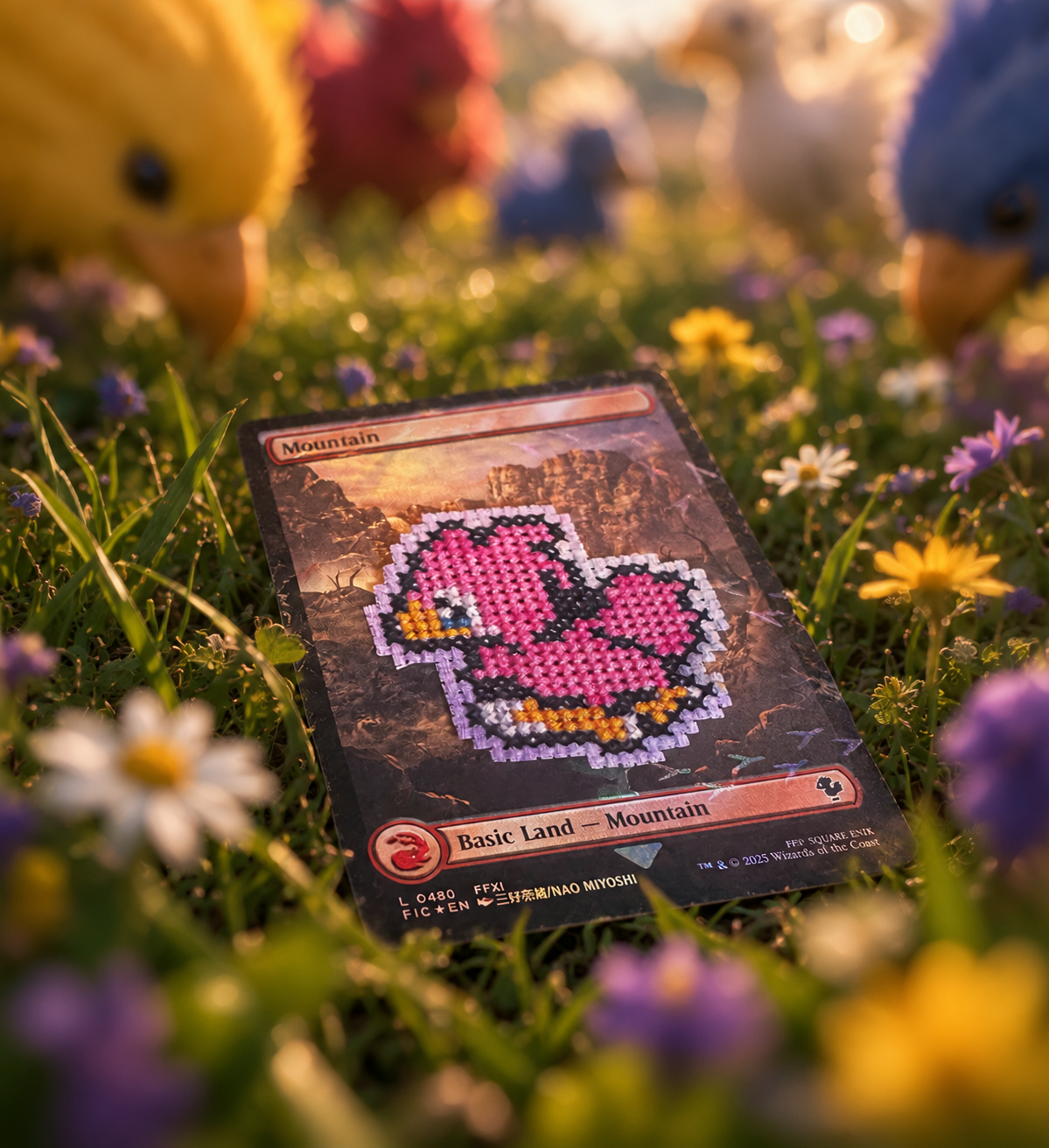 Cross Stitched Custom Cards - Final Fantasy