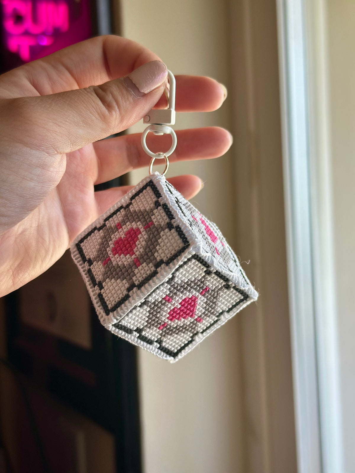 Companion Cube Keychain
